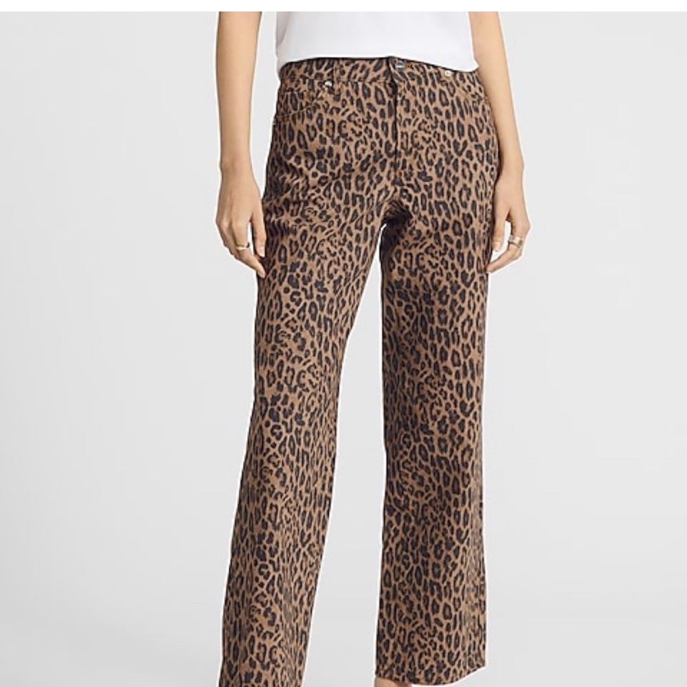 Express Brown and Black Straight Leg Jeans